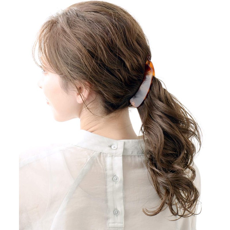 Vingtaine H-209-SH Tortoise Shell Banana Clip, Mini Size, Simple, Hair