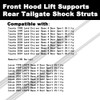 Hood and Tailgate Rear Hatch Lift Supports Shock Struts Replacement