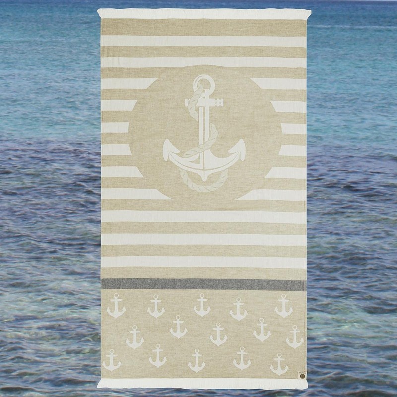 440s Pareo Beach Towel Anchor Sand Colour | MU-6530PA-A |