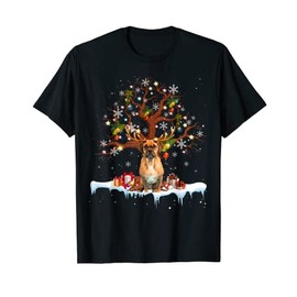 Puggle Reindeer Costume Christmas Ornaments T-Shirt