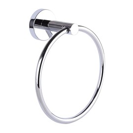 Canarm Cain Polished Chrome Towel Ring - 6.75" W Elegant Stainless Steel & Aluminum, Luxurious & Durable, Designer Wall-Mounted Holder for Bath Towels