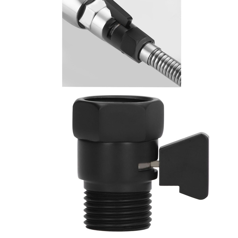 G1/2 Shut Off Valve Brass Water Control Valve Black Shower
