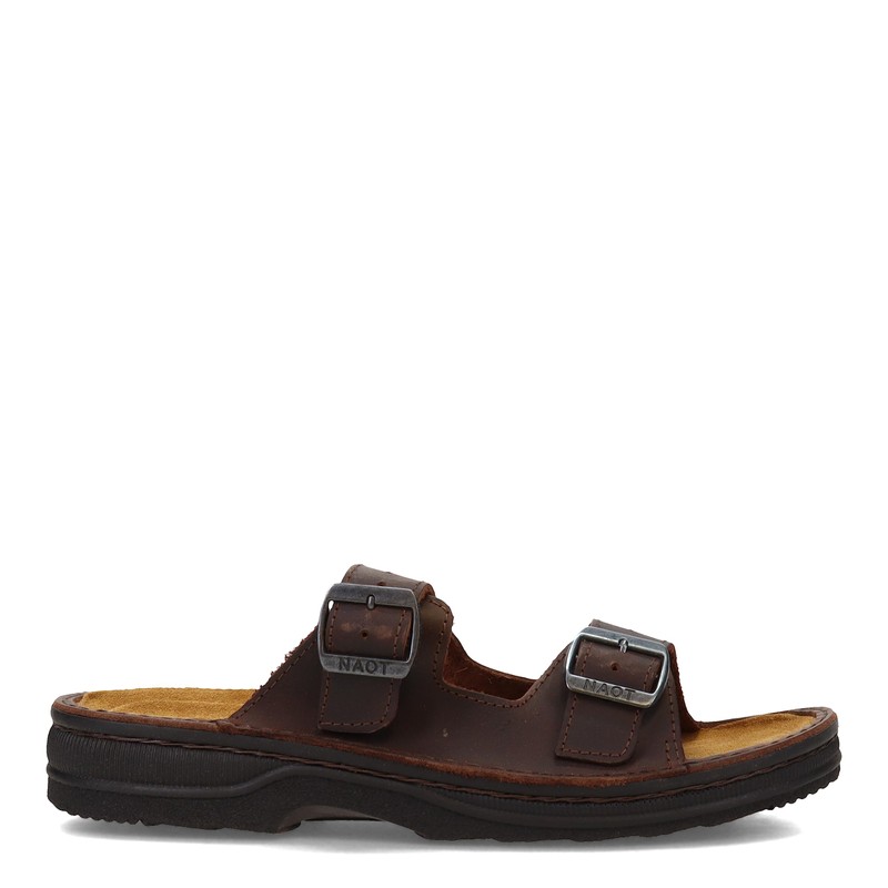 NAOT Men's Mikael Flat Sandal, Brown, 44 EU/11 M US
