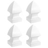 QWORK 4 Pack 5" Vinyl Fence Post Cap in Gothic