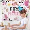 Cowboy 1st Birthday Backdrop Banner Decorations for Girls Western Cowgirl