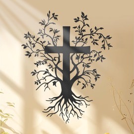 Wall Cross Sculpture Tree of Life Design