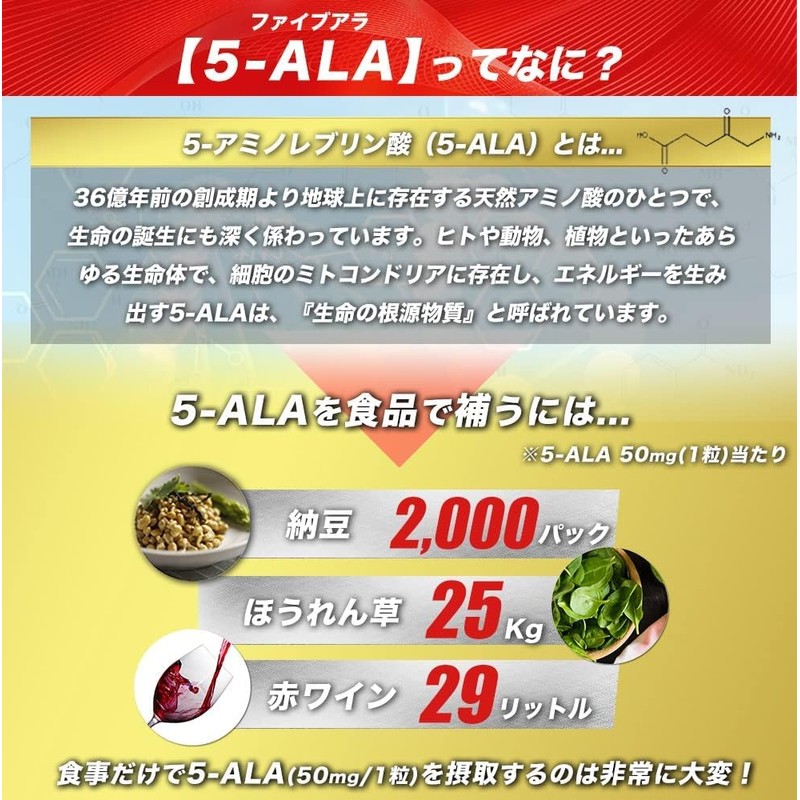 5-ALA Tablets, Made by Neopharma Japan, 100% 5-ALA, 50mg per