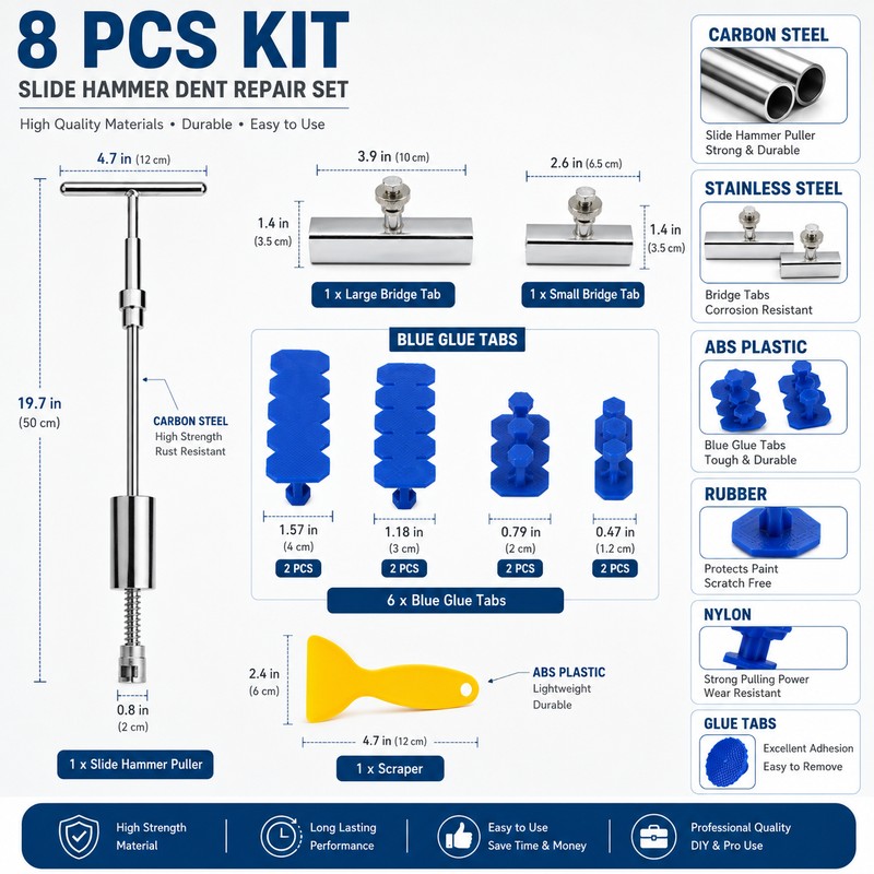 Car Dent Repair Puller Kit for Auto Body Panels –