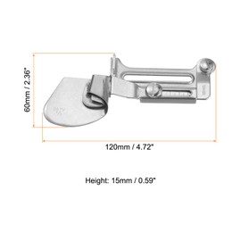 sourcing map 2pcs 1/2" Outlet A11 Sewing Binder, Flat Seamer Folder Adjustable Rolled Hem Foot Curling Device Presser Foot for Home Industrial Sewing Machine