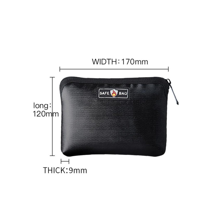DOITOOL Fireproof Money Bag for Cash - 2 Pack Fireproof