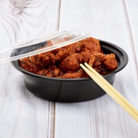 Karat IM-FC4016B 16 oz PP Microwavable Container PP Polypropylene - Black (Case of 150)