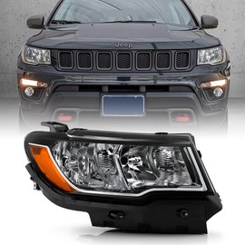 ACANII - For [Halogen Model] 2017-2021 Jeep Compass OE Factory Style Headlight Headlamp Replacement Right Passenger Side