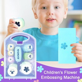 Paper Punch Shapes Set - 8X Kids Handmade Craft Hole Punch Tool Set,Star Flower Pattern Card Puncher Paper Crafts Embossing Device