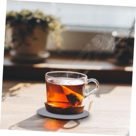 MAGICLULU 1Pc Black Acrylic Cup Mat Creative Heat Insulation Coaster for Desktop Decor Kitchen Supply Design for Table Protection and Party Decoration