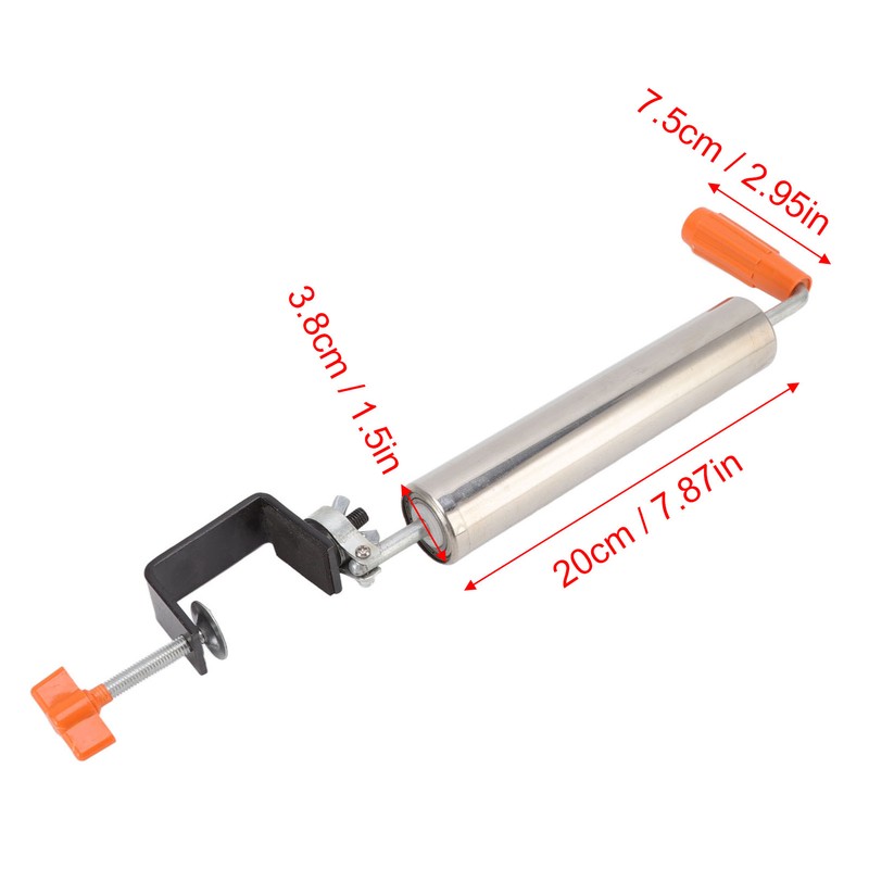 Rolling Pin Stainless Steel Dough Roller Fixed 360° Rotation for