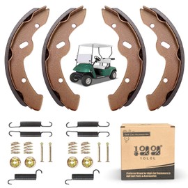 10L0L Golf Cart EZGO Brake Shoes Pads & Brake Spring Kit Assembly Fits EZGO TXT Medalist 1997 UP, Workhorse 1996 UP, Yamaha G9-G22, Replace OEM 27943G01 27944G01 70795G01 JN6-F5331-01-00