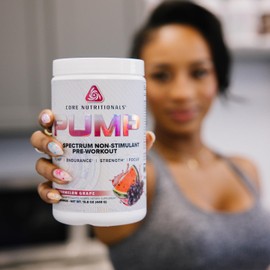 Core Nutritionals Pump Full-Spectrum Non-Stimulant Pre-Workout, with N03T Nitrate, Peak02, Alpha GPC, for Maximum Pump, Strength, and Performance 20 Servings (Austrialian Gummy Snakes)
