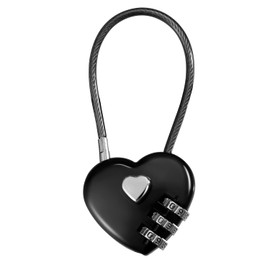 3 Digit Padlock Wire Rope Combination Lock Mini Suitcase Lock Locker Padlock Luggage Lock for Locker, Travel, School, Gym (Black)