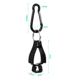 Emperoch 10 Pcs Glove Clips, Black Plastic Work Safety Clip, Non Slip Gloves Clip Holder with Metal Belt Clip, Glove Clamp Grabber Holder for Construction Worker Guard Labor Helmet Towels Gloves Masks