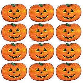 Beistle 12-Piece Jack-O-Lantern Faces, 25-Inch