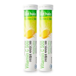 Daily One Guthalo Vitamin C 500 Lemon Flavored Effervescent Vitamin 4500mg / 데일리원 구트할로 비타민C 500 레몬맛 발포 비타민 4500mg X 20정 2통