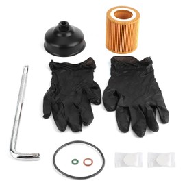 3.4in 16 Flutes Oil Filter with Tool Kit 11427541827 HU816 Fit for N20/N26/N51/N52/N54/N55/N63/N74/S55/S63 ENGINES