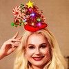Reaky Light Up Christmas Headband Led Red Christmas Hat Headbands