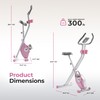 Sunny Health & Fitness Foldable Pink Magnetic Exercise X-Bike Pro,