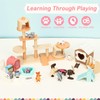 43-Piece Cat Figurine Playset - Realistic Pet Care Center &
