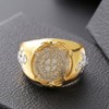 Knight Templar Ring for Men, Catholic Crusader Ring Gold Plated