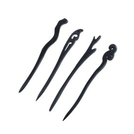 4 Pcs Wooden Vintage Simple Hair Sticks Handmade Chinese Style Hair Chopsticks Hairpins Elegant Hair Making Accessories for Women Girls
