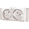 EUROSTAR Twin Window Fan, White, 33 Inch