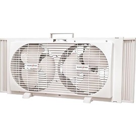 EUROSTAR Twin Window Fan, White, 33 Inch