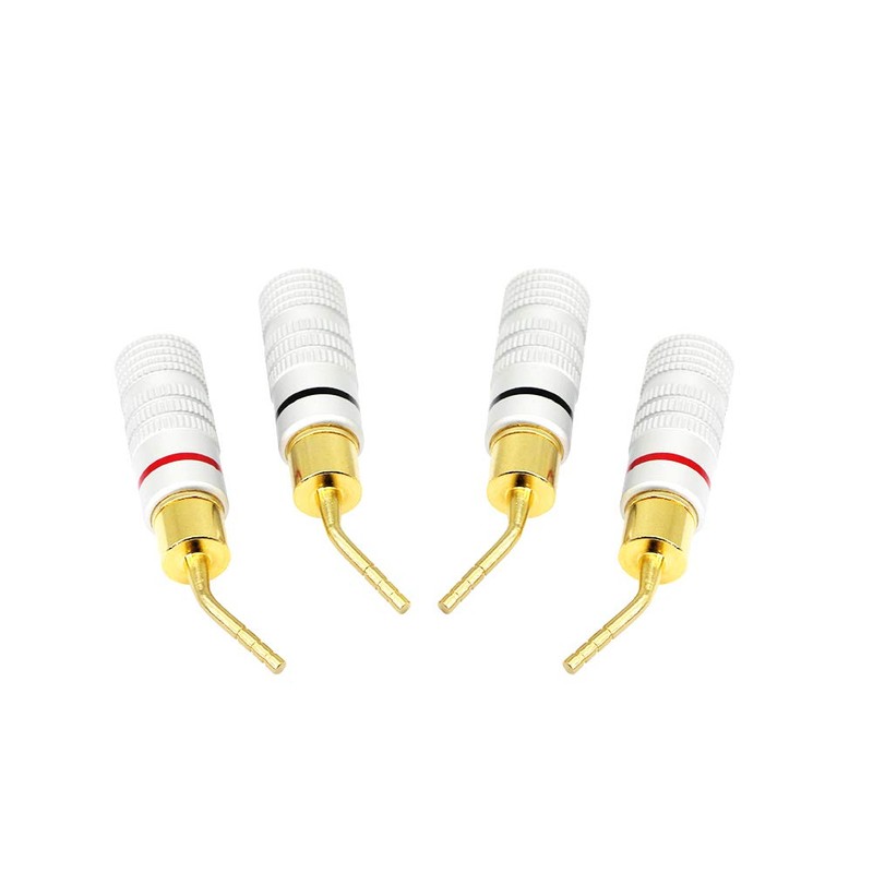 CERRXIAN Curved Surface, Solid Copper, Solder-free, Screw-On, 2mm Pin Audio