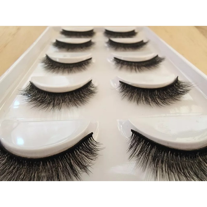 Pestañas naturales 5 Pares De Pestañas Postizas Faux Mink 3d