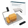 KITCHENDAO Replaceable Wire Cheese Slicer with Board and Measuring Grids,Tightness