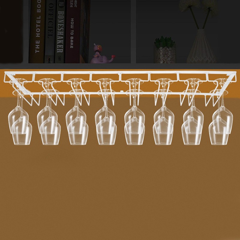 CeRaBuRET Practical And Elegant Wine Glass Rack Under The Cabinet,