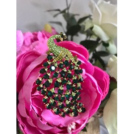 Large Peacock Brooch for Women, Vintage Inspired, in a Gift Bag