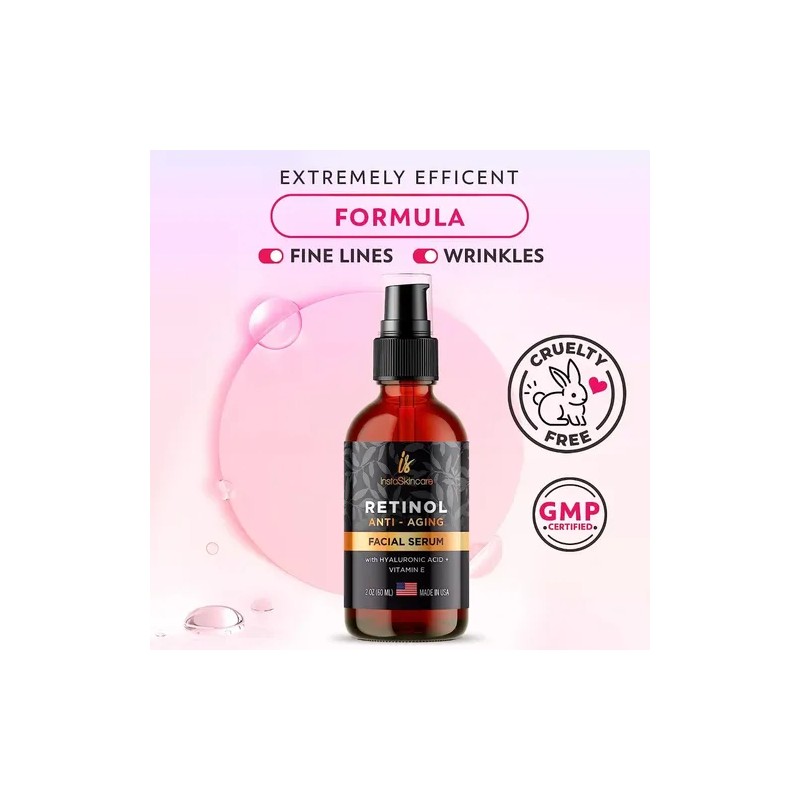 Instaskincare Suero De Retinol De Doble Tamaño Con Ácido Hia