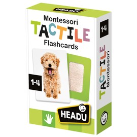 Headu Tactile Flash Cards Montessori – Toddler Learning Activities Ages 1-4, Educational Sensory Toys for 1 2 3 4 Year Old Boys Girls, Montessori Learning Flashcards for 1+ Year Old, Teaching Games