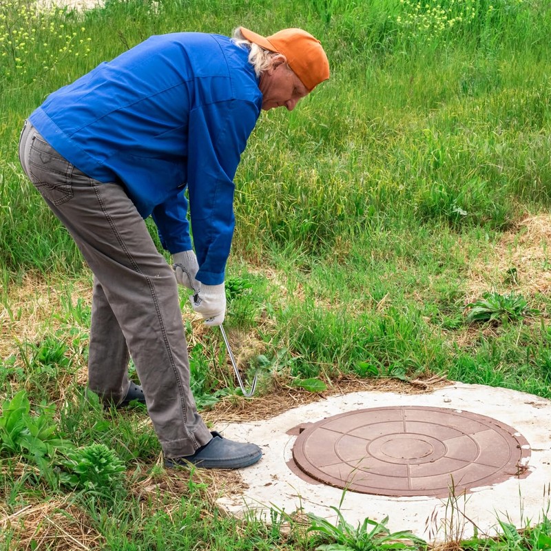 Healvian 2 Pieces Manhole Lid Hook Manhole Tools Pull Hook