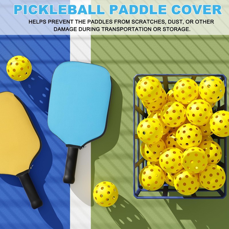 PATIKIL Universal 30x22cm Neoprene Pickleball Paddle Sleeve Paddle Storage Bag