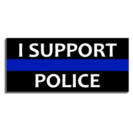 8" I SUPPORT POLICE Bumper Sticker Vinyl Decal Blue Lives Matter Cops Heroes