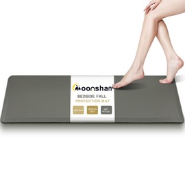 Moonshan 71’’×24’’×0.7'' Extra Thicked Bedside Fall Mats for Elderly, Senior, Handicap Safety Protection Mat for Reducing Impact and Injury Risk Anti-Slip Material Beveled Edge