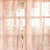 Lavyhuno Pink Lace Curtains 2 Panels 72 inches Long for
