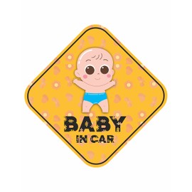 CVANU Baby On Board Kids Safety Warning Window Sign Sticker for Car PVC Vinyl CV07 (Pack of 2)(3)