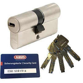ABUS EC660 Profile Double Cylinder Length (A/B) 30/55mm (C = 85mm) with 5 Key, with Security Card