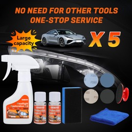 CUKWUYBY Headlight Restoration Kit Headlight Cleaner Head Light Cleaner Removing Yellowing Oxidized Headlamp Restoration Kit Headlight Polishing Kit Headlight Lens Restorer for Car