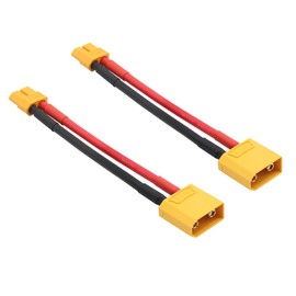 Riertostng Short XT90 Male to XT60 Female Connector Converter 10cm/3.9inch,XT60 Female to XT90 Male Connector Adaptor with 12AWG Cable for RC ESC and RC Lipo Charger(2Pcs)