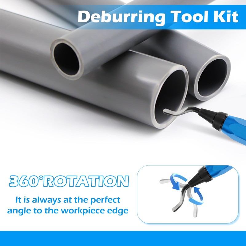 UKOFEW Universal deburring tool, 360° rotating blade, cutting tool with